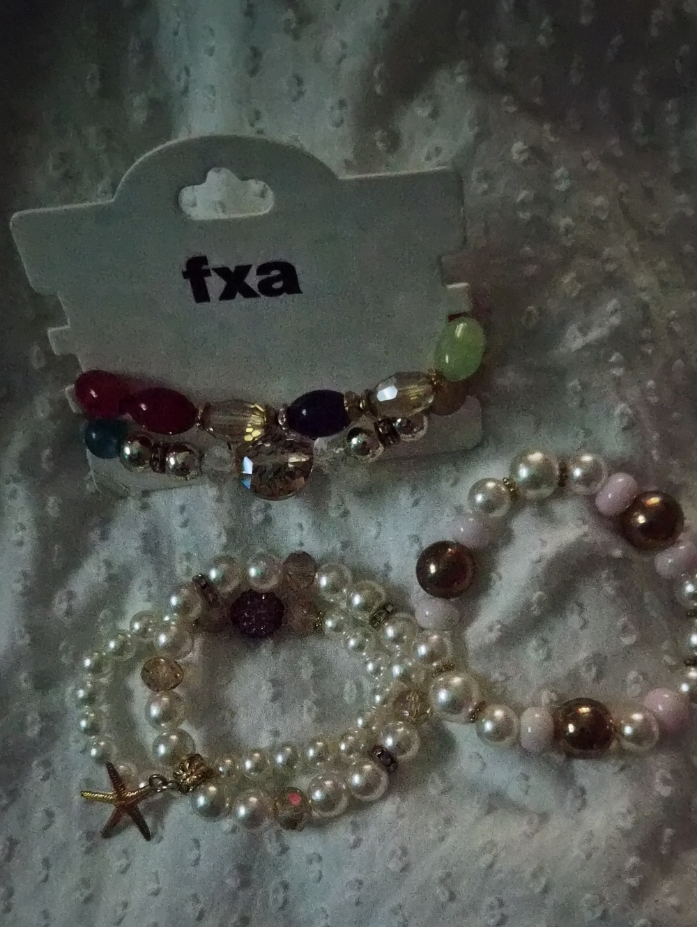 Pearl and Multicolor Bead Bracelet Set